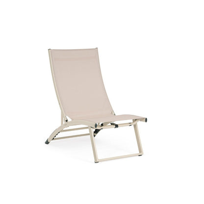 Chaise longue inclinable Bizzotto Taylor Whisper en aluminium et textilène 53 x 166,5 x 90 cm