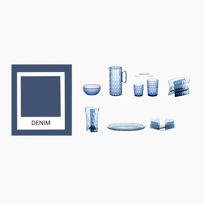 Carafe Vanity avec couvercle bleu 1750 cc