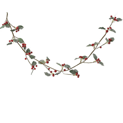 Ghirlanda decorativa in PE con foglie di pisello 130 cm