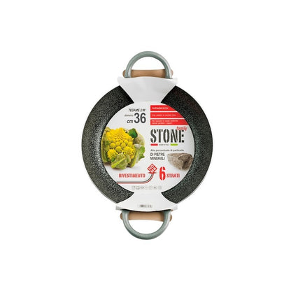 Poêle aluminium antiadhésive 2 manches Family Stone Ø 36 cm
