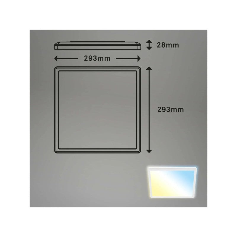 Plafonnier LED Slim 29x29 cm 18w 2400lm blanc