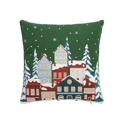 Cuscino decorativo Snowlyn con paesaggio verde 45 × 45 cm