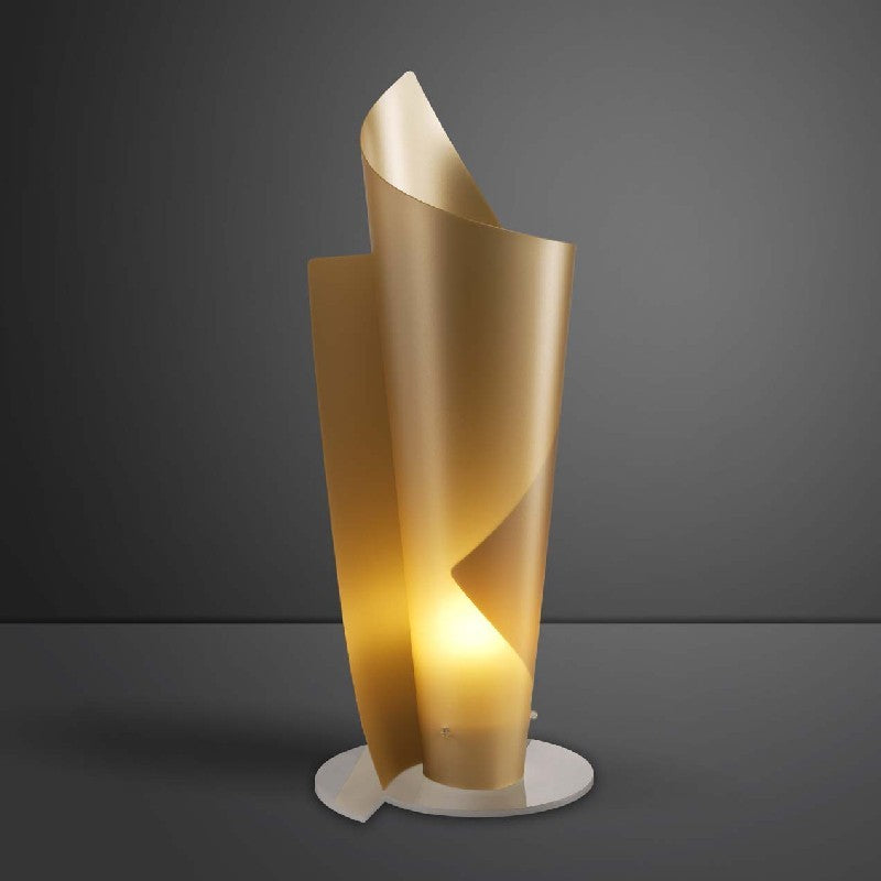 Table lamp in Polilux VELA Oro diameter 19 x h50 cm