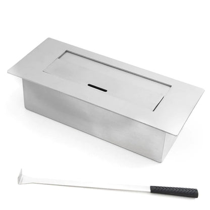 Camino a bioetanolo biocamino da terra Cambridge in legno Nero 110x37xh.102 cm