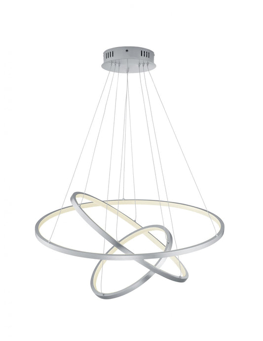Sospensione Anelli Led 80w RGB Dimmerabile Aaron Nichel Trio Lighting