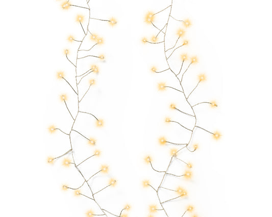 Catena luci LED 100 pz 120cm argento caldo