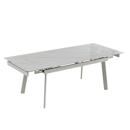 Table extensible blanche 160x90x76 cm