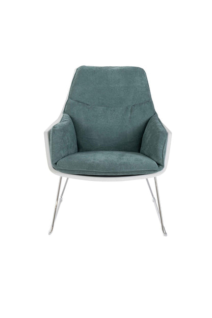Fauteuil en polypropylène aigue-marine 85 cm x 74 cm H. 86 cm