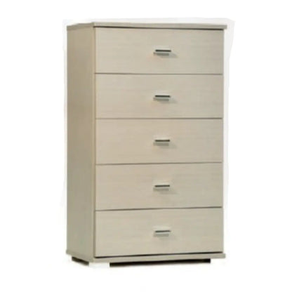 Commode avec 5 tiroirs en chêne blanchi 91x53x33 cm