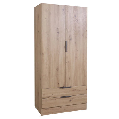 Armoire Composad en chêne avec 2 portes et 2 tiroirs 82x46x184h cm