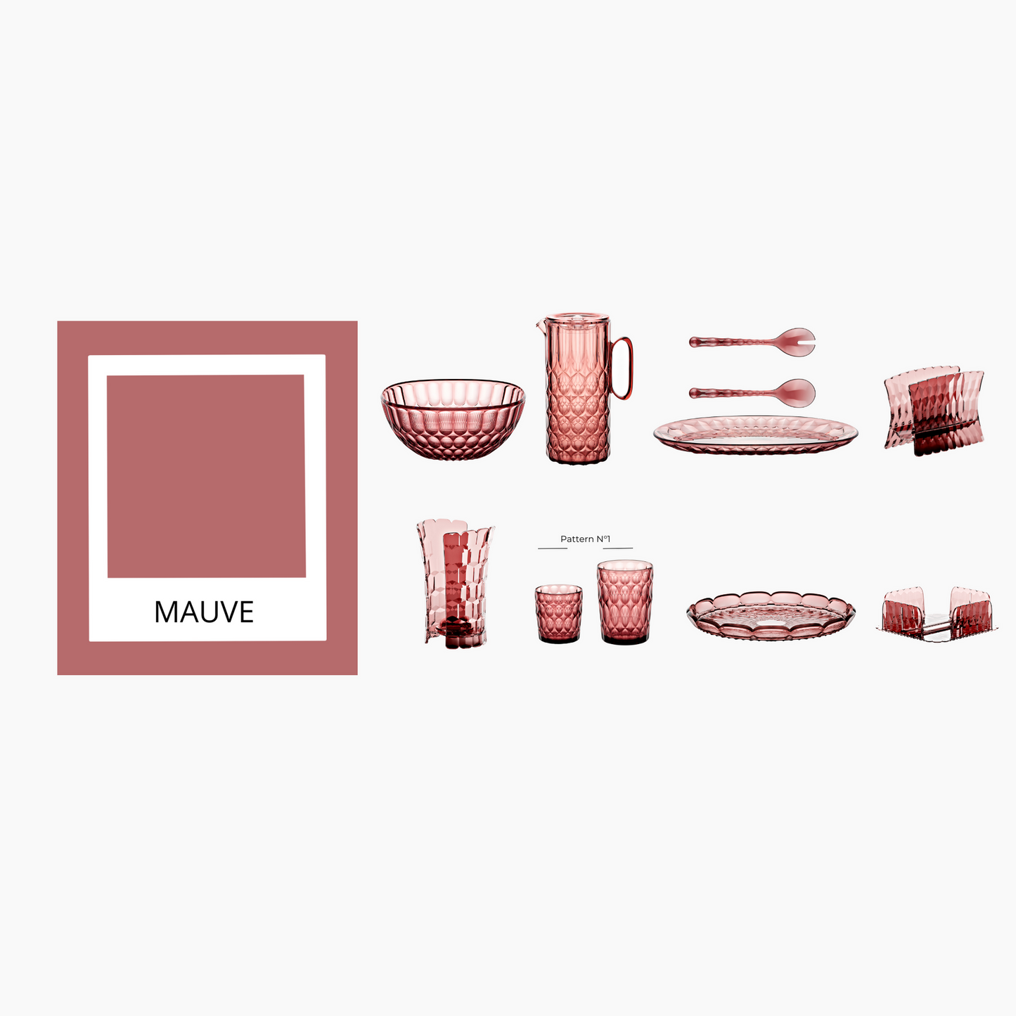 Vassoio ovale grande 45x26,5x3,3 cm malva