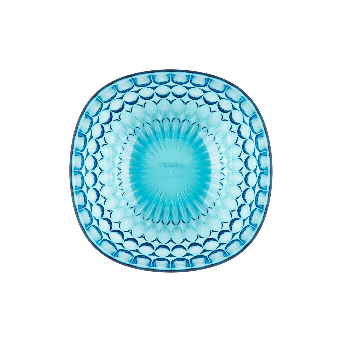 Conteneur Vanity Ø25 cm coloris bleu clair 25x25xh10,9 cm