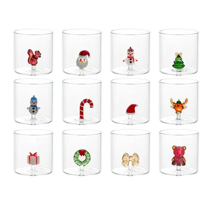 Verre rond en borosilicate Christmas Miniatures — 30 cl, 1 pièce assortie