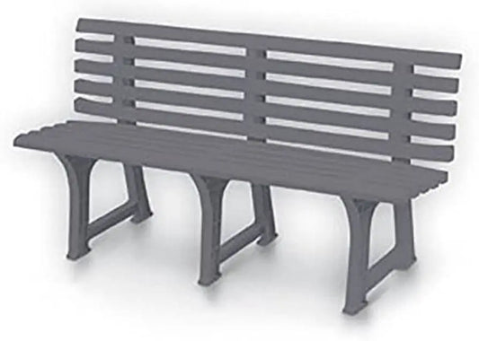 Banquette Isotta 3 places 147x51x75h cm gris tourterelle