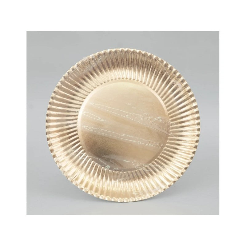 Set 10 piatti di carta oro Ø30 cm