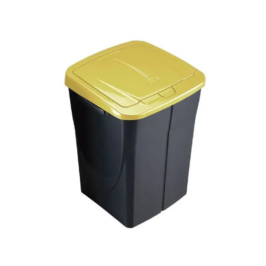 Pattumiera Ecobin 45 L antracite con coperchio giallo