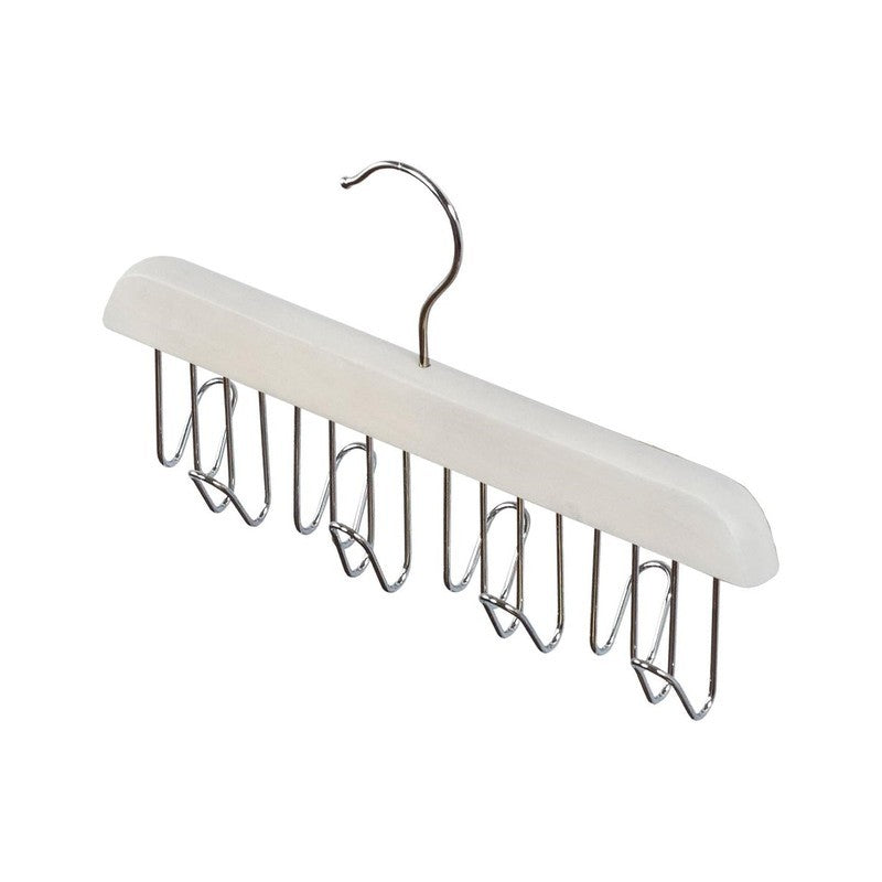 Appendino porta accessori in legno bianco 28 × 5,5 × 16 cm