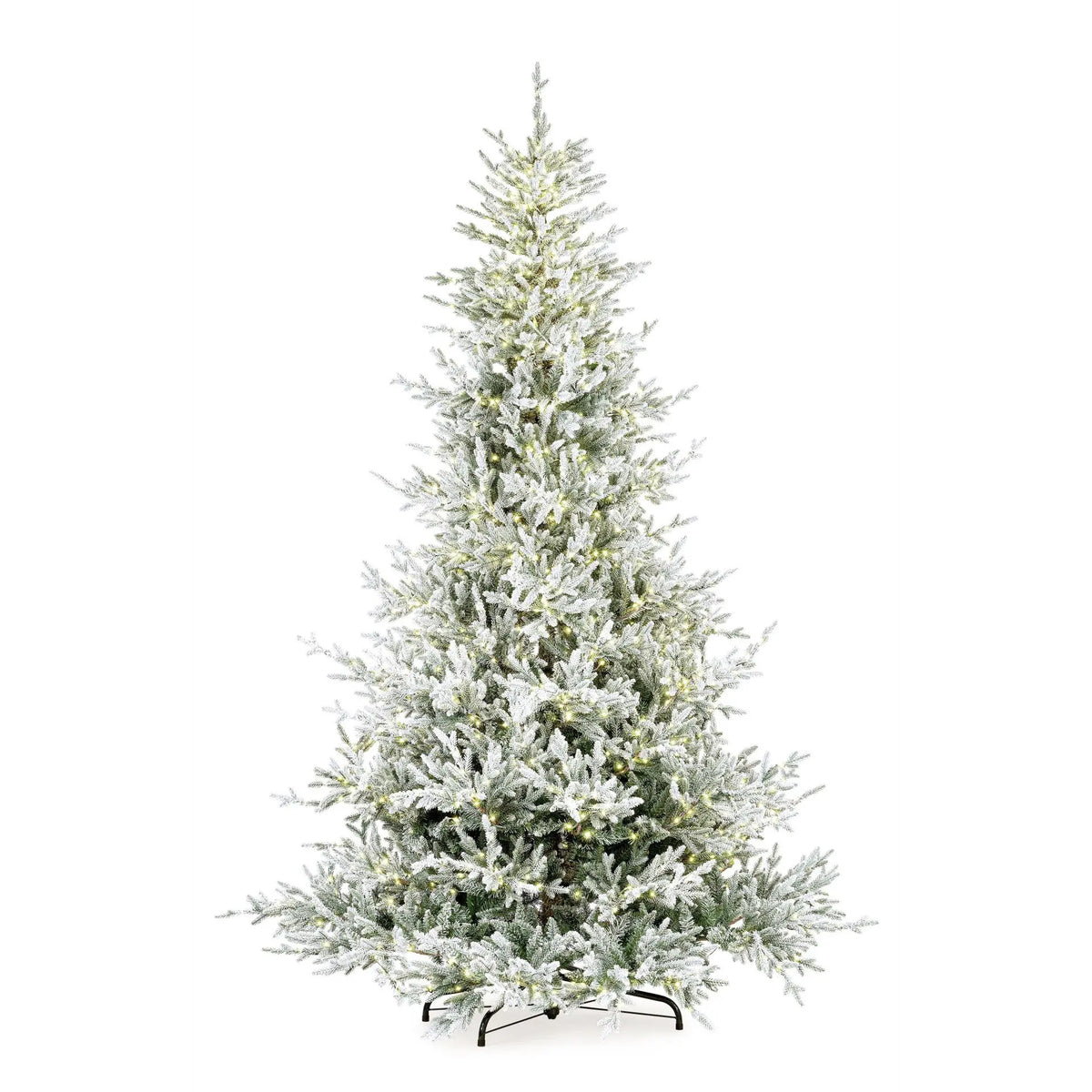 Albero di Natale Hopkins innevato H180 cm con 900 micro LED