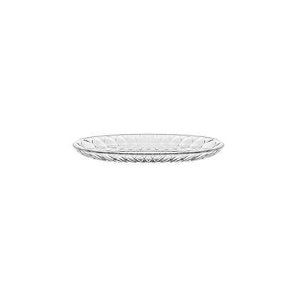 Petit plateau ovale 32x19,5x2,7 cm transparent