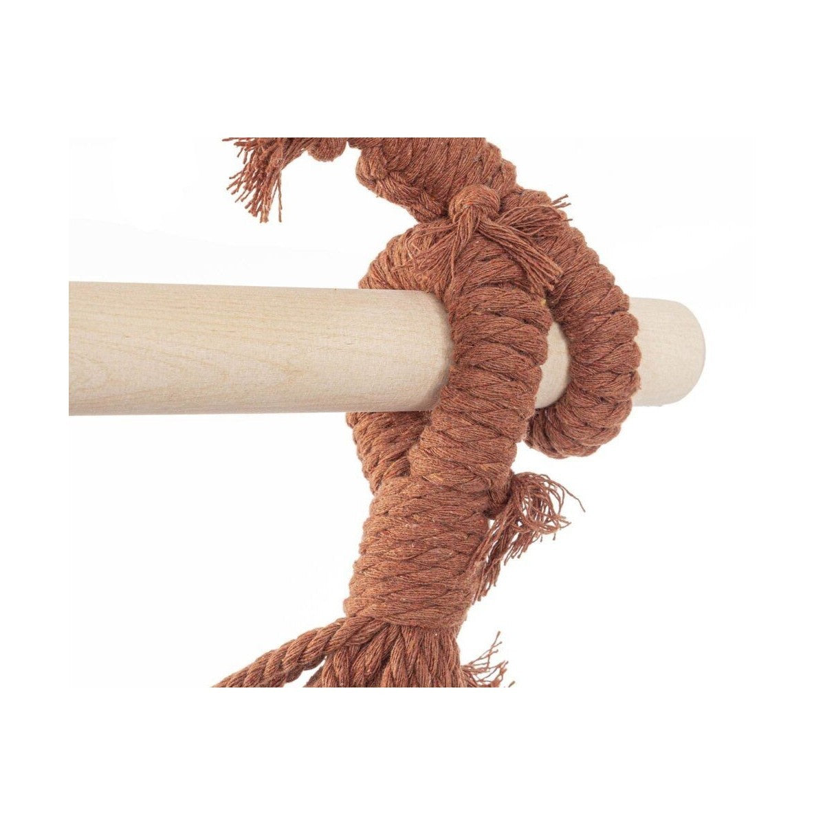 Bizzoto hamac suspendu Santender bleu clair/beige 120x146 cm avec barre en bois