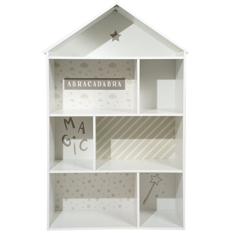Bibliothèque d'accueil 7 compartiments Bookshelf House gris