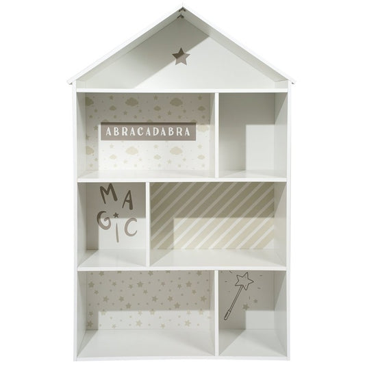 Bibliothèque d'accueil 7 compartiments Bookshelf House gris