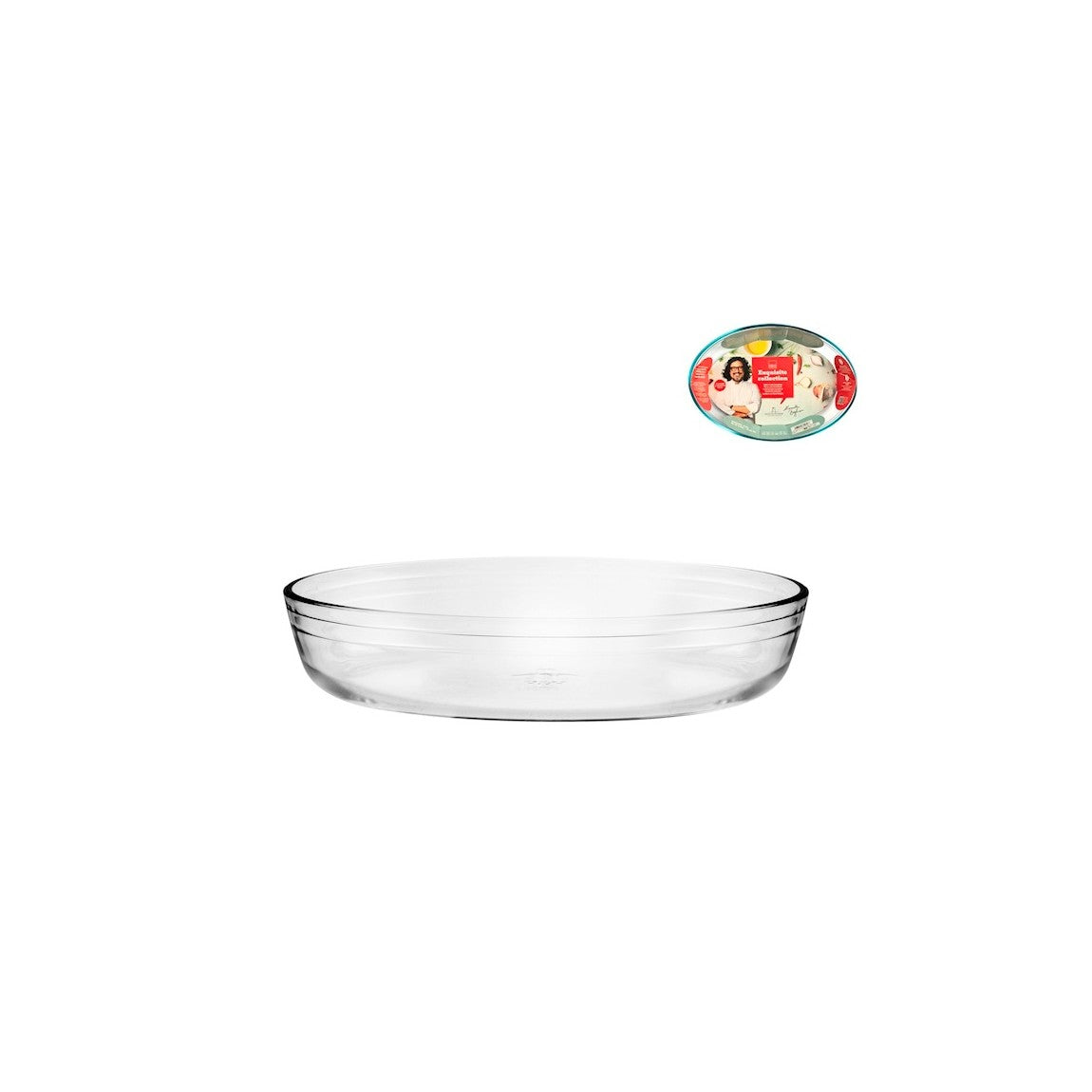 Poêle ovale en verre borosilicaté 30×21 cm