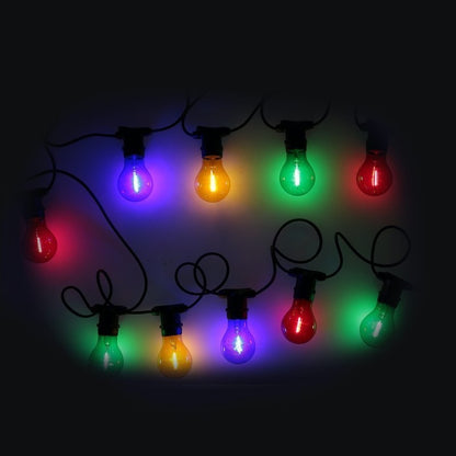 Chaîne 5M 10 LAMPES. Verre multicolore