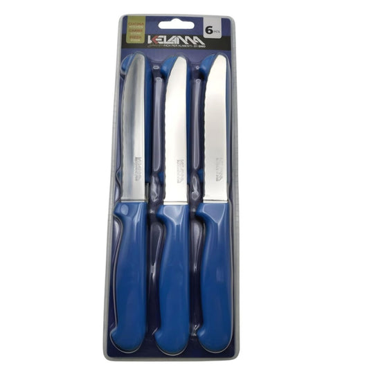 Set 6 coltelli da tavola kelama deluxe colore blu