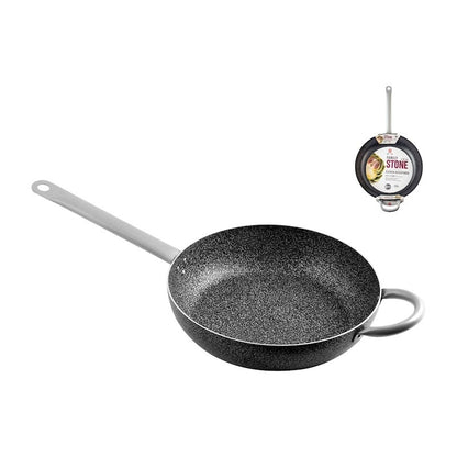 Poêle Family Stone Ø 38 cm avec 2 manches aluminium antiadhésifs