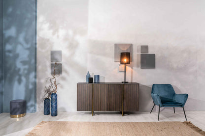 Madia 4 Ante Top Ceramica Marmo Nero Portoro 160x40xH85 cm