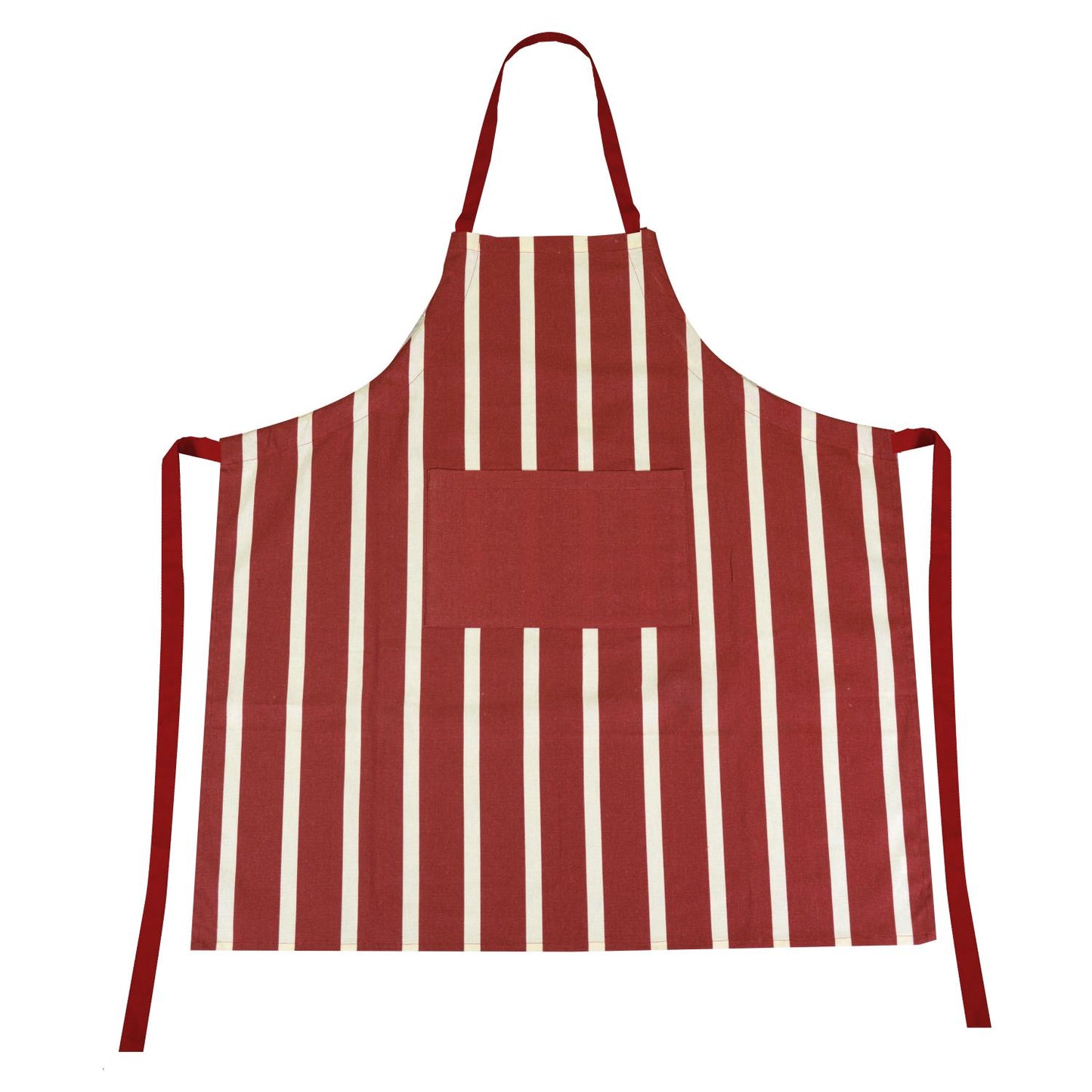 Grembiule pop righe bordeaux crema cm 80x90