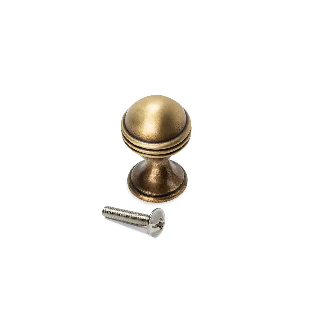 Bouton de meuble Budapest D22 mm, Zamak, Or antique