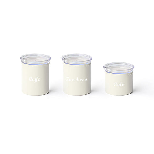 Set de 3 pots blancs ligne chef