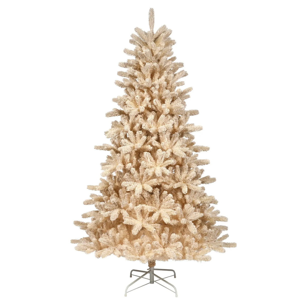 Albero di Natale Cozy Fir crema innevato Ø130 × H210 cm