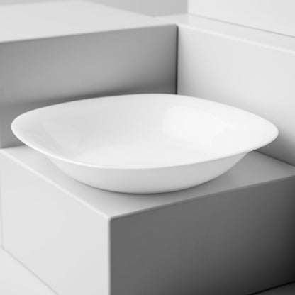 Luminarc Carine assiette creuse blanche 21x21 cm en verre trempé