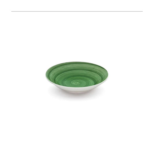 Assiette creuse de table souvenir émeraude en céramique peinte à la main Ø 23,5 cm