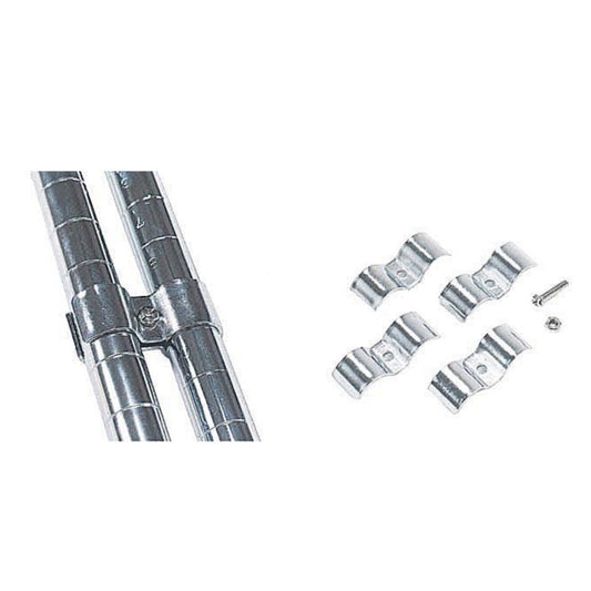 Lot de 2 montants chromés 8,5x2,5 cm