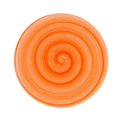Assiette plate mandarine Memento Table en céramique peinte à la main Ø 27,5 cm