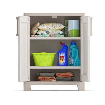 Armoire Basse en Résine Beige GULLIVER 80 x 44 x H100