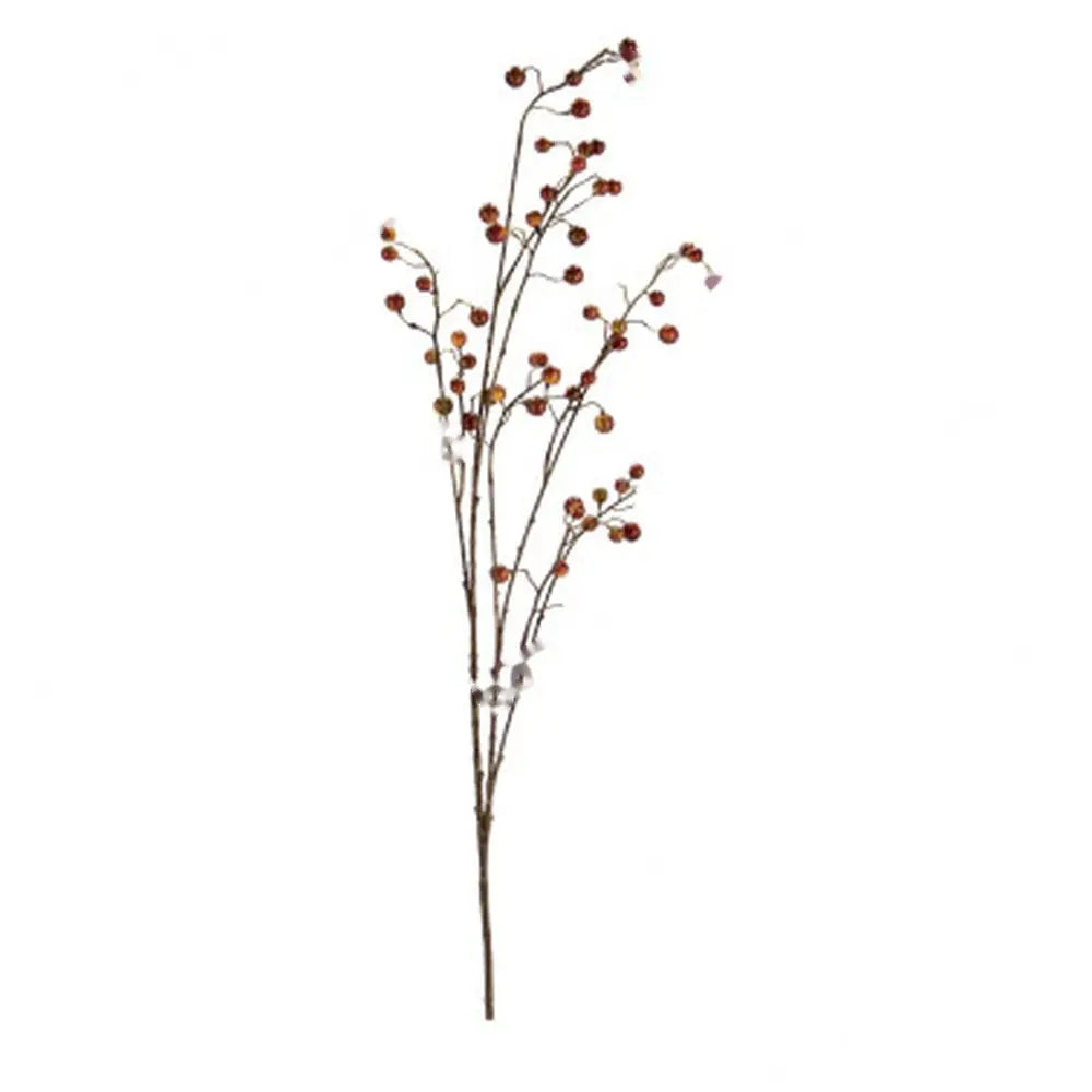 Ramo decorativo Halyn con 62 bacche arancio H120 cm
