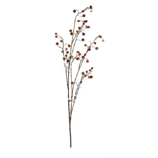 Branche décorative Halyn avec 62 baies orange H120 cm