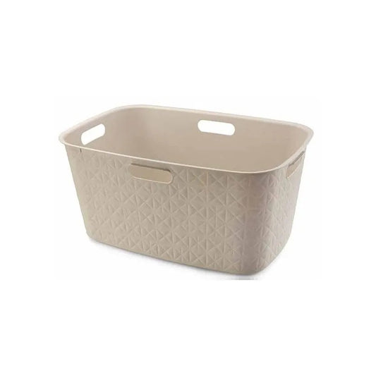 Panier à linge crème 45l cm 57x37x27 h