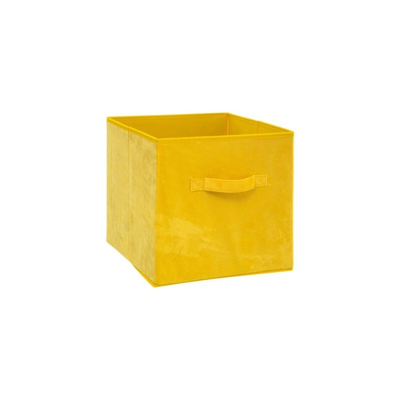 Conteneur 31x31 cm velours jaune