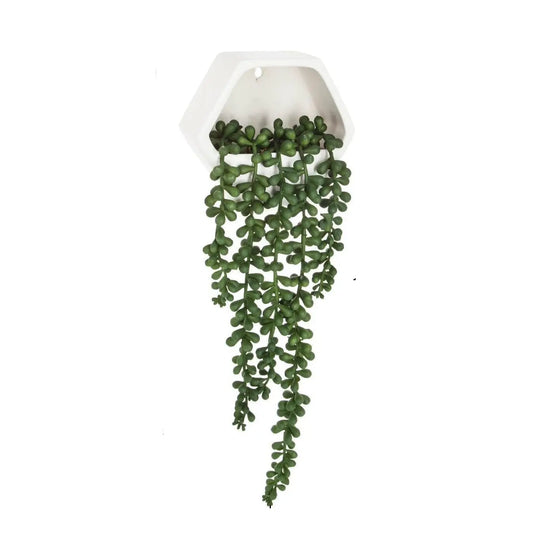 Plante murale artificielle avec pot en béton h45