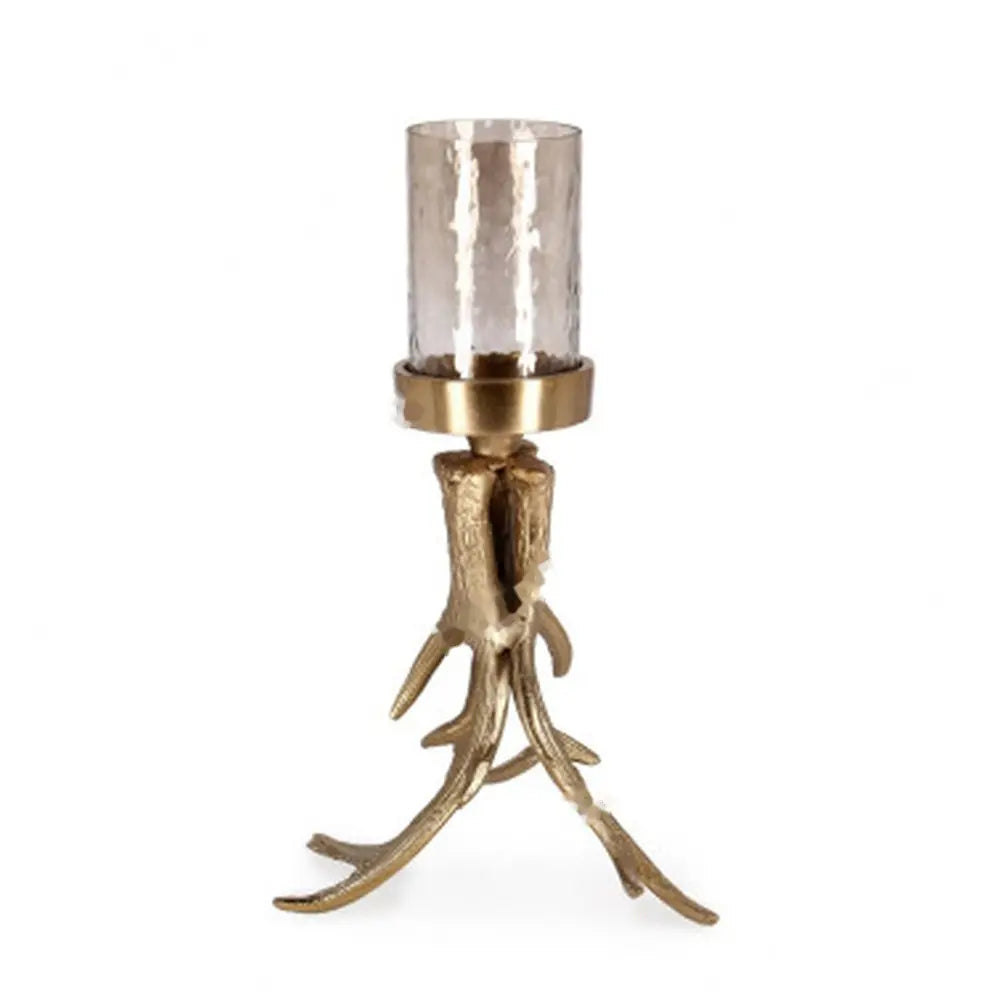 Portacandela Sagar oro H34 cm
