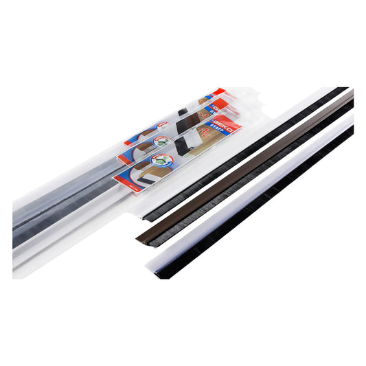 Boudin de porte transparent avec brosse à dents 100 cm