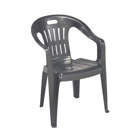 Sedia Piona antracite con braccioli 56 x 55 x 78 cm