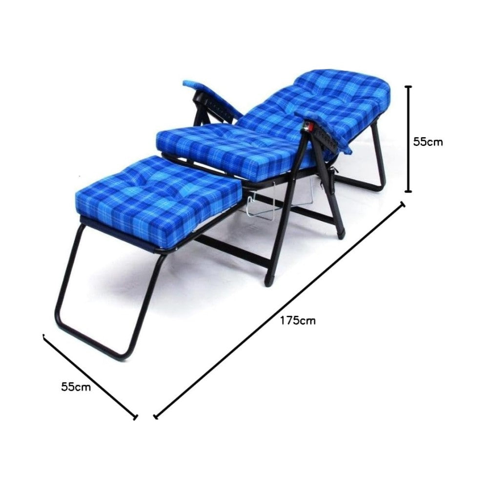 Straio Karina bleu avec dossier réglable et coussin anatomique 68x68x110h cm
