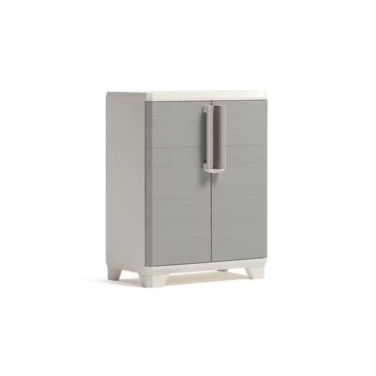 Keter Linear Wood armoire basse gris tourterelle cm 68x39x90 h
